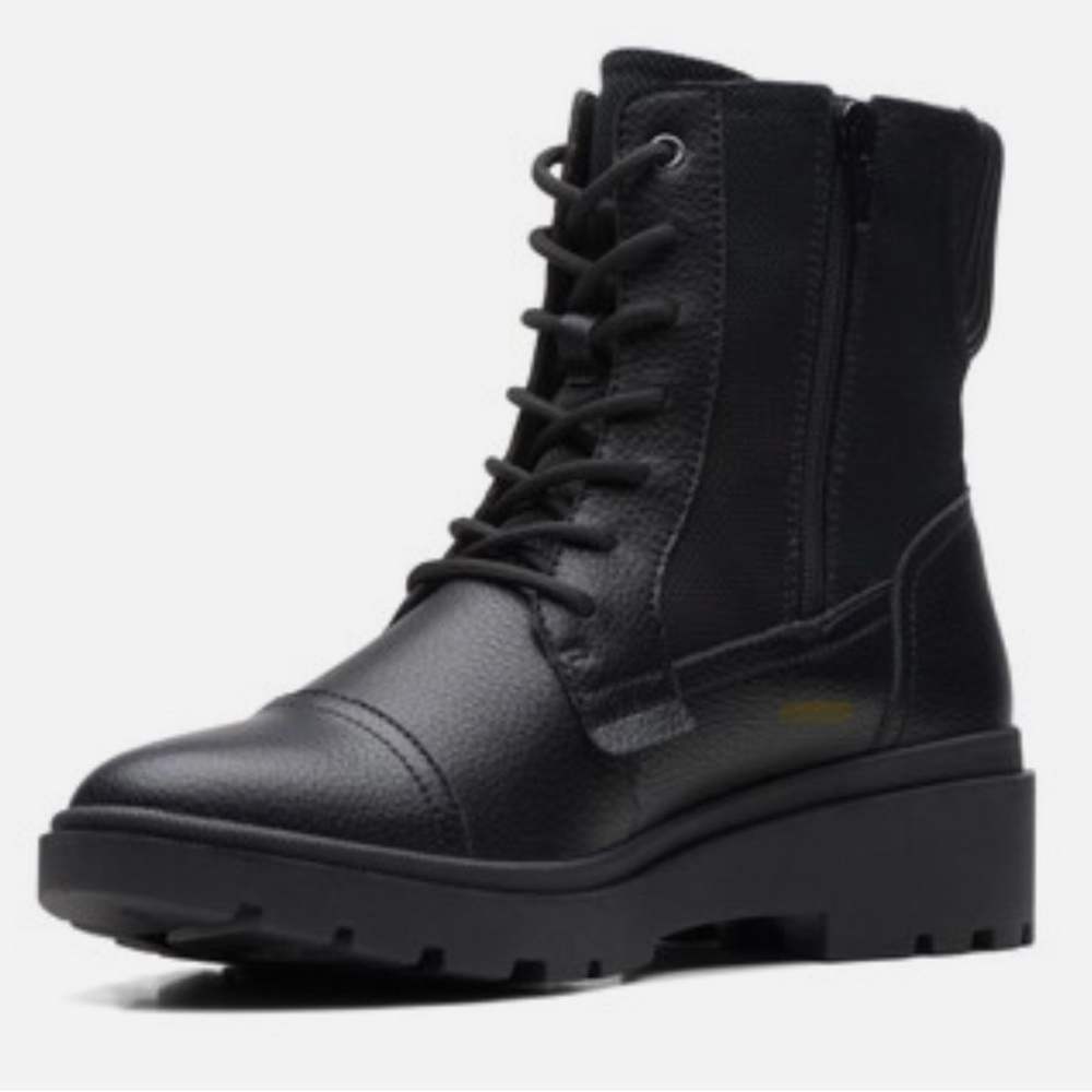 Clark’s Black Leather Calla Charm Ankle Boots